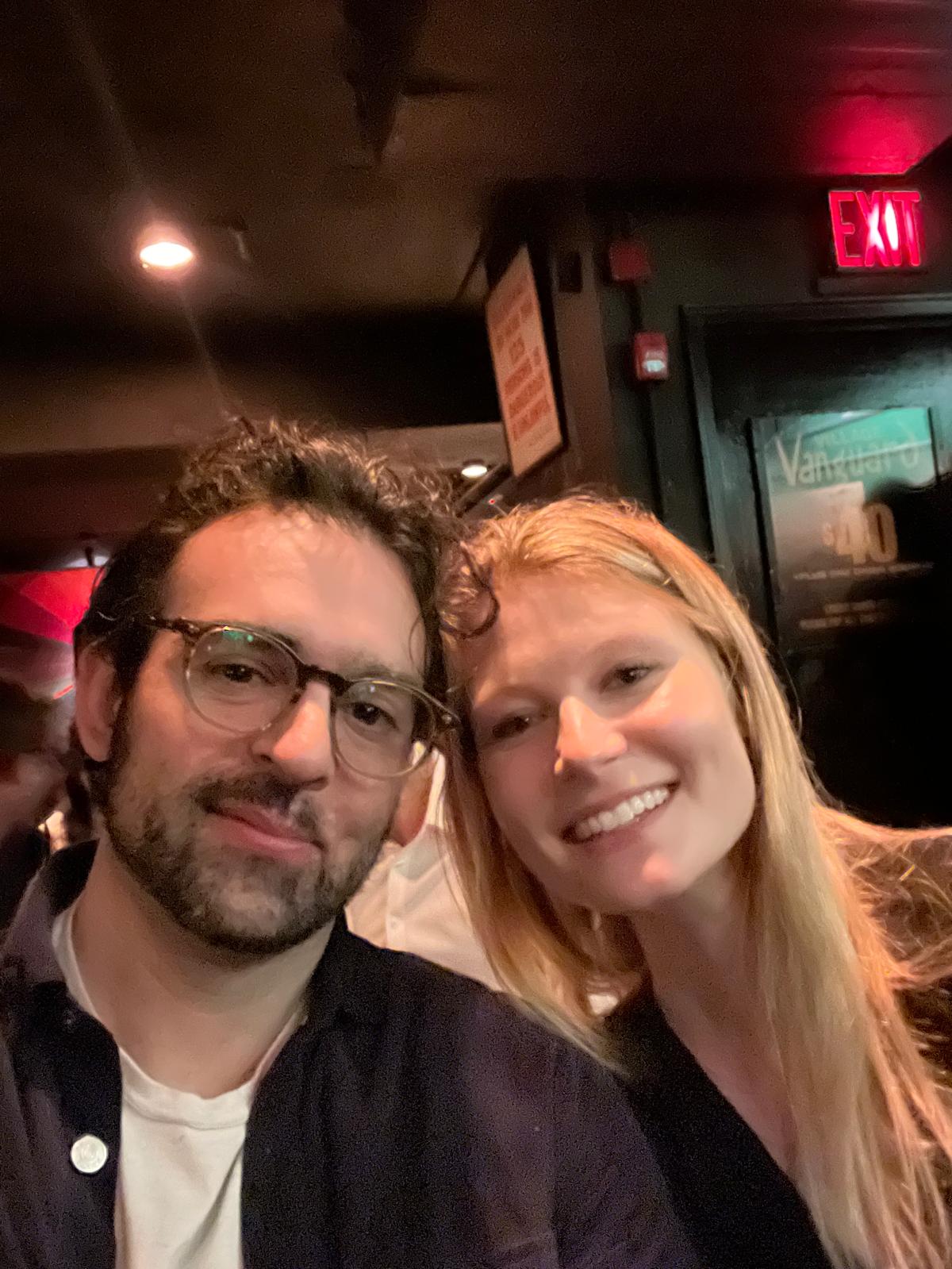 Eliza and Dan out at night