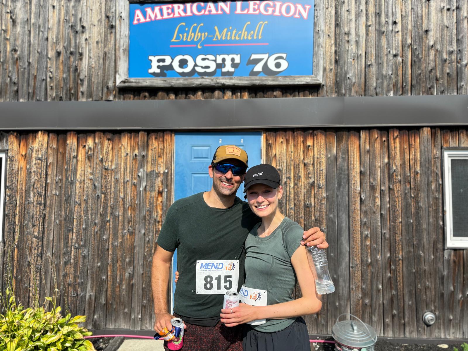 Eliza and Dan after a race