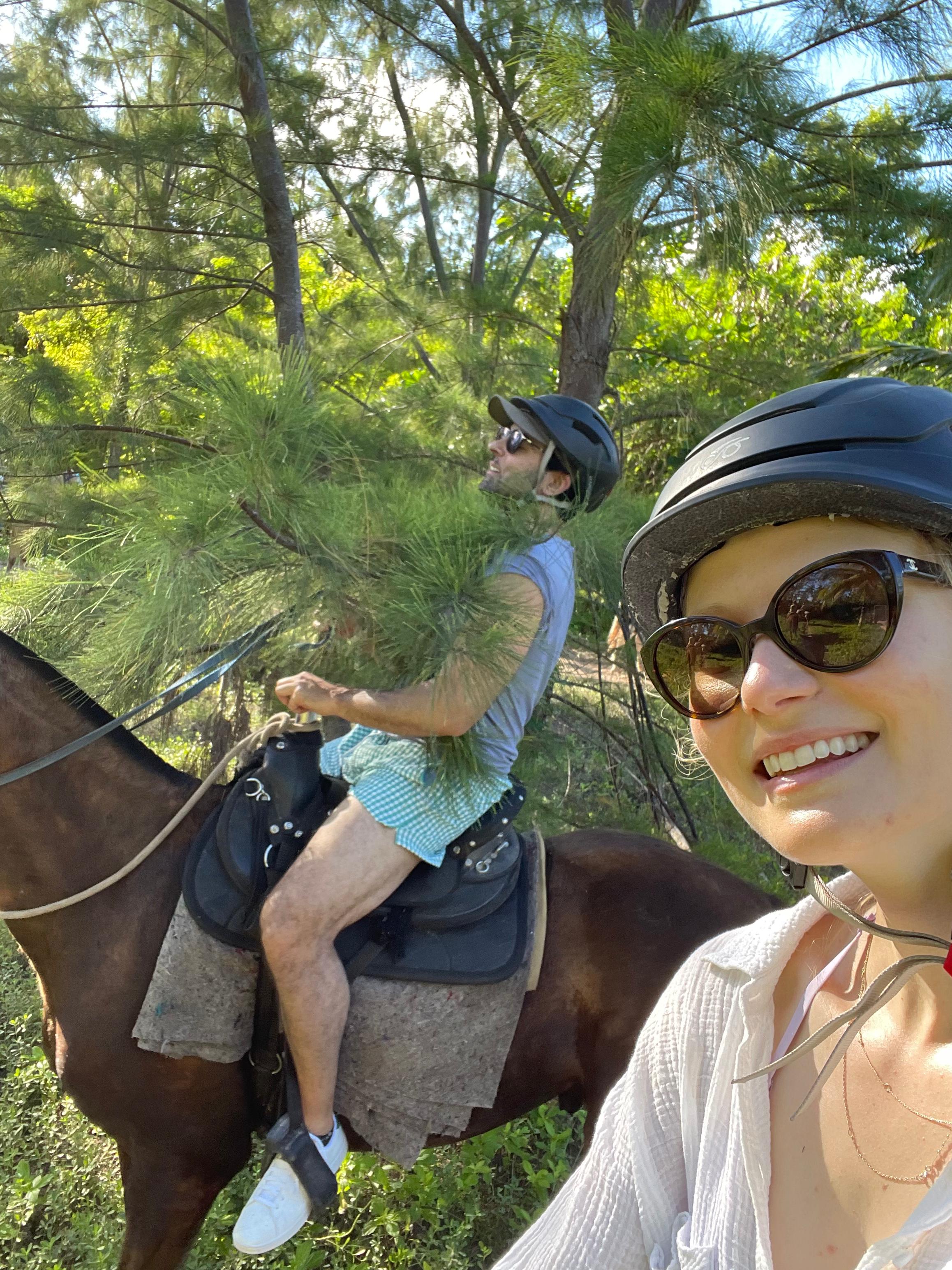 Eliza and Dan horseback riding