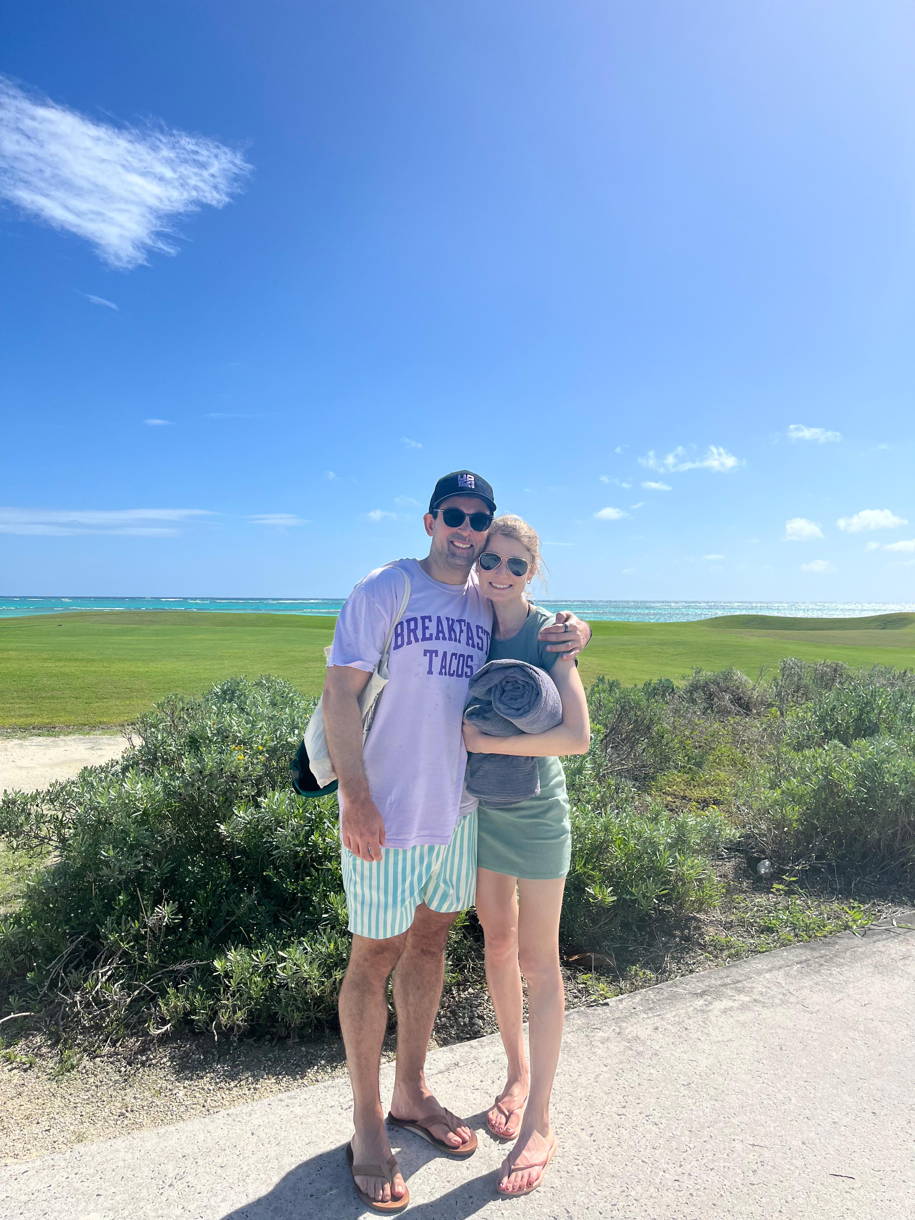 Eliza and Dan at the coast